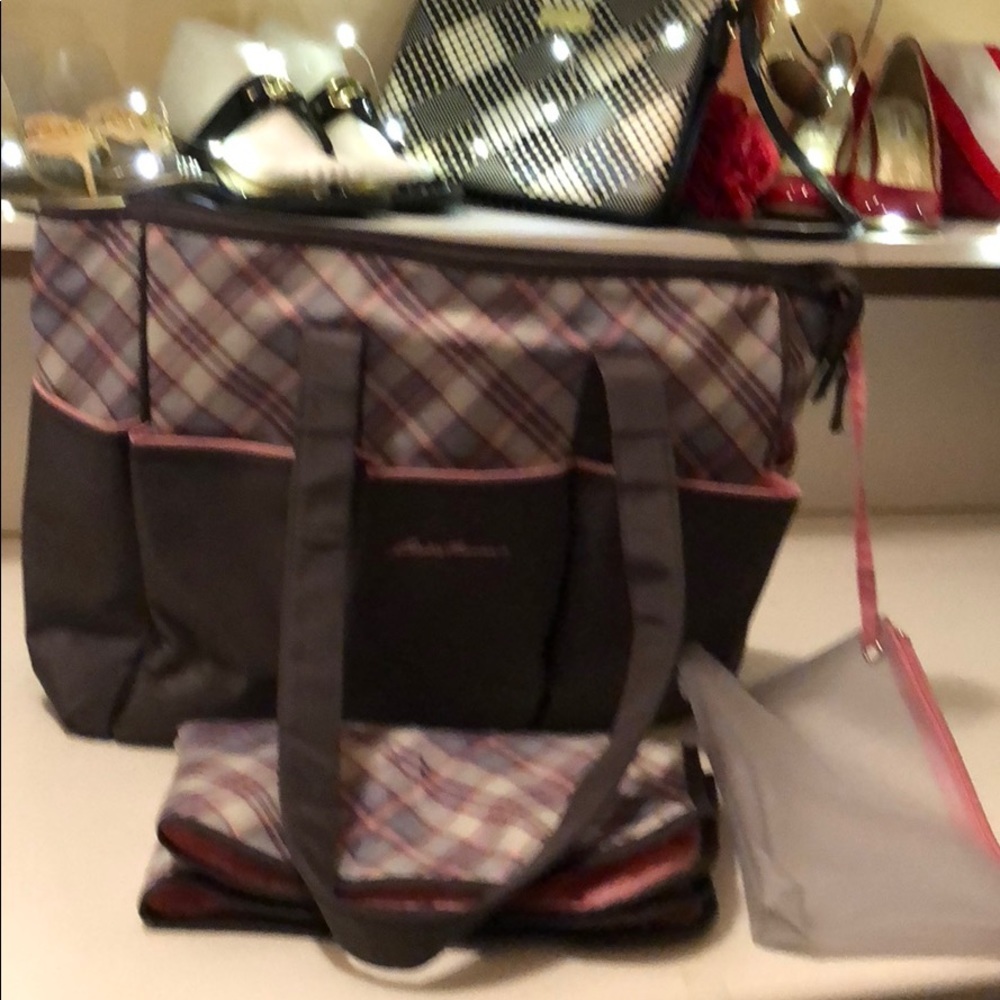 Eddie Bauer pink and brown baby 👶 bag - Picture 4 of 8